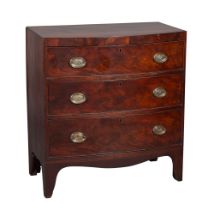 George III Mahogany Bowfront Chest of Drawers