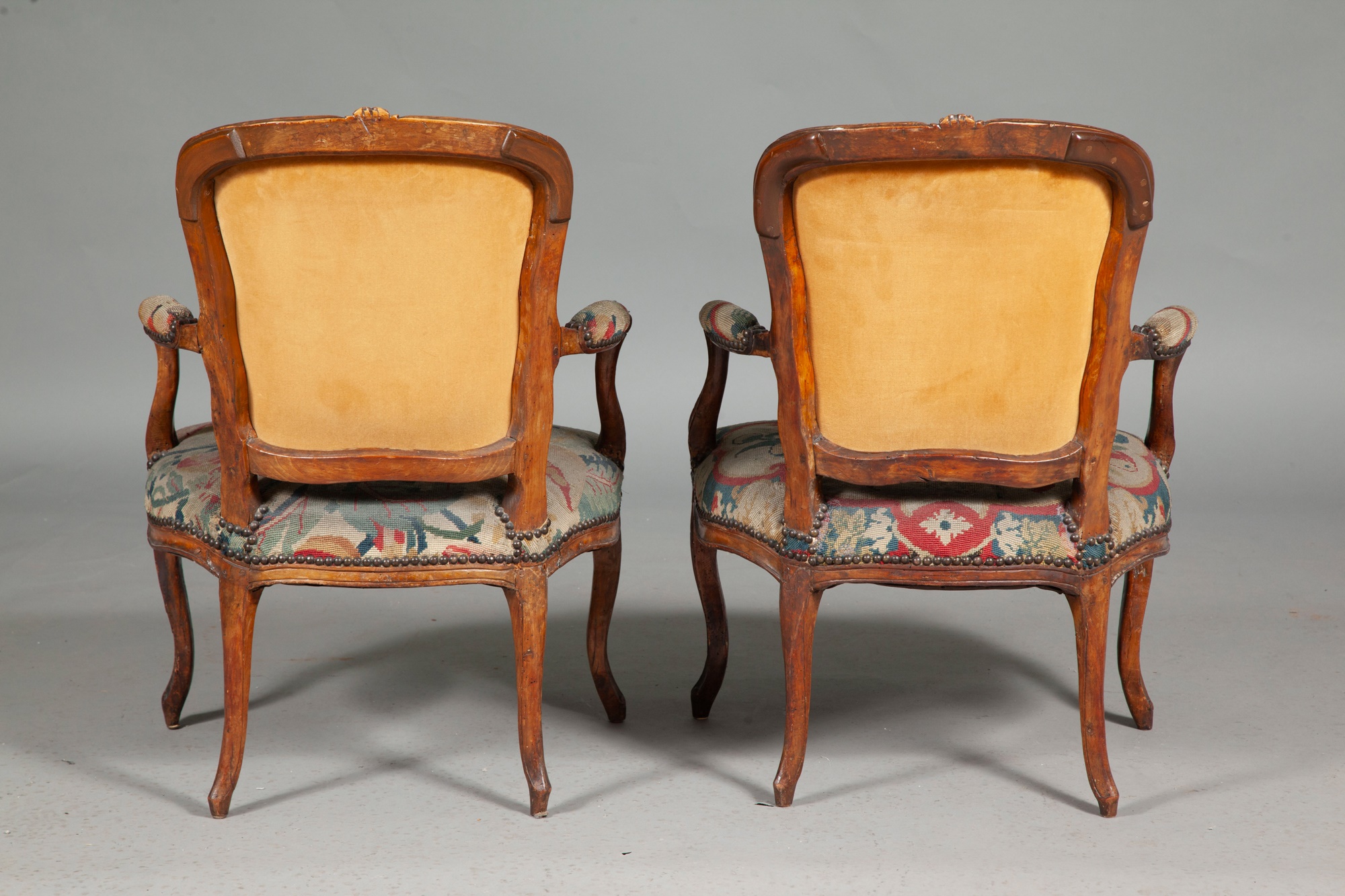 Assembled Group of Louis XV Needlework-Upholstered Beechwood Fauteuils - Image 8 of 8
