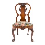 George II Walnut Side Chair attributed to Giles Grendey