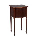 George III Inlaid Mahogany Bedside Cupboard