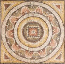 Large Roman Geometric Mosaic Panel