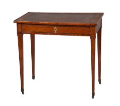 Louis XVI Style Inlaid Fruitwood and Kingwood Marquetry Writing Table