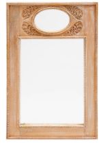 Louis XVI Style Beechwood Trumeau Mirror