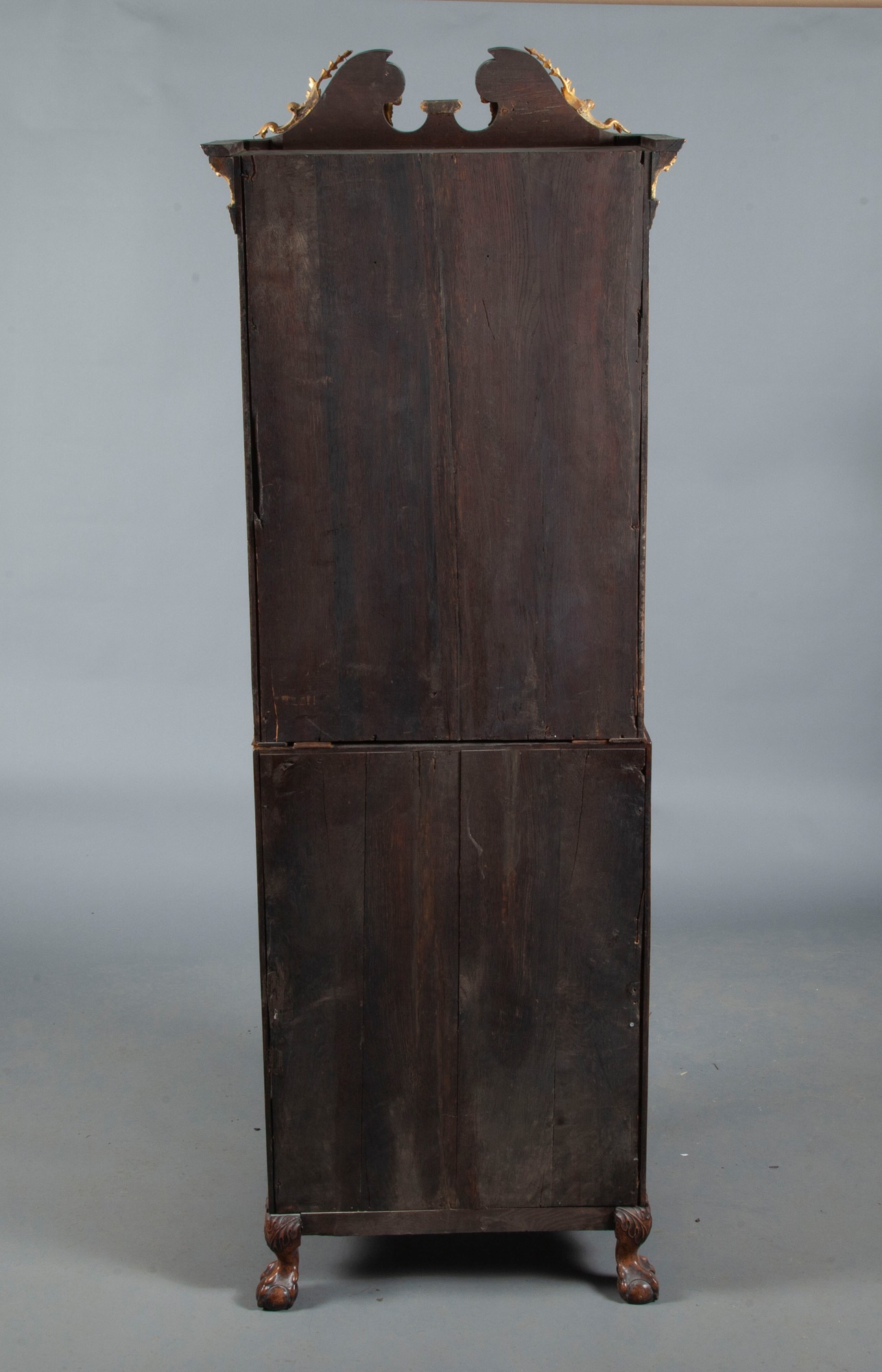 George II Style Walnut and Parcel-Gilt Bureau Cabinet - Image 11 of 16