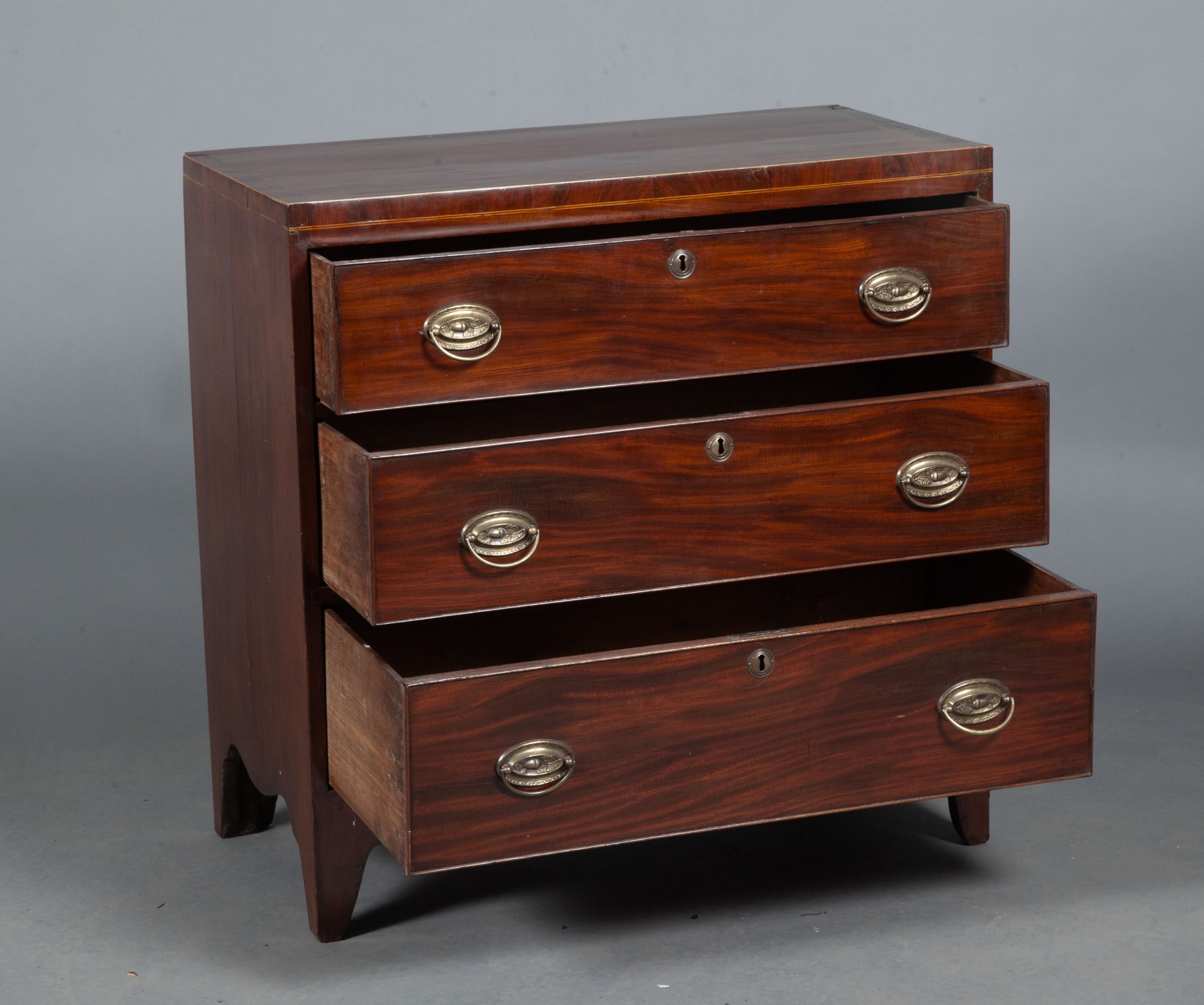 George III Inlaid Mahogany Chest of Drawers - Image 2 of 9