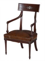 Empire Mahogany Fauteuil