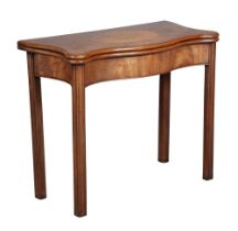 George III Inlaid Mahogany and Burr Yew Games Table