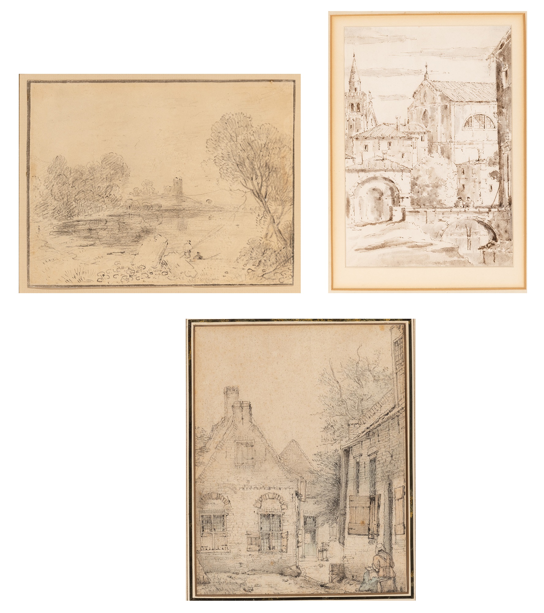 A Group of Three Old Master Drawings, comprising