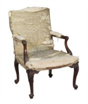 George II Style Mahogany Library Armchair