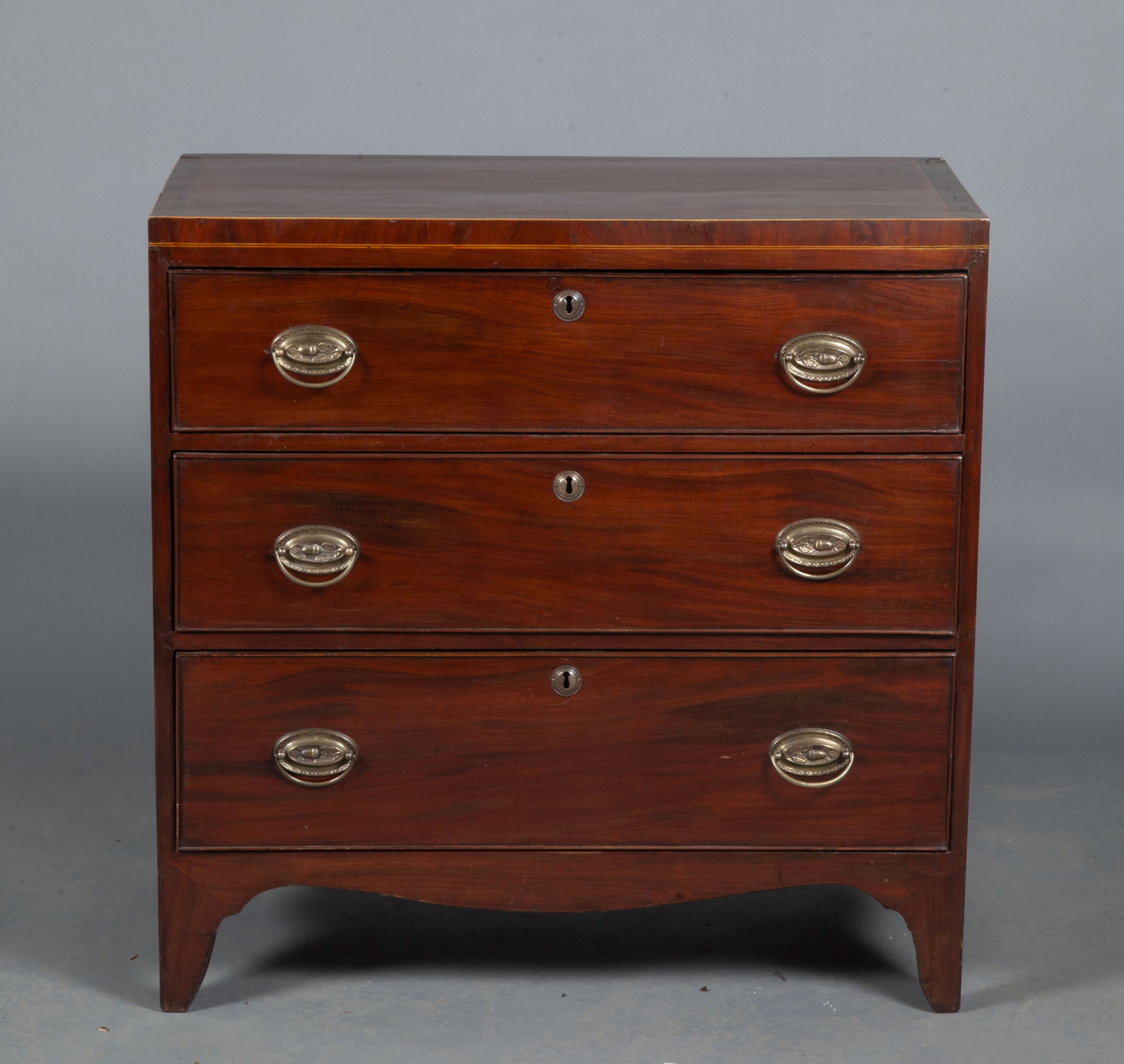 George III Inlaid Mahogany Chest of Drawers - Image 4 of 9