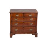 George I Inlaid Walnut and Parquetry Chest of Drawers