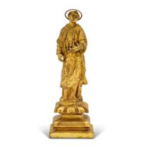 Continental Ormolu Figure of a Male Saint