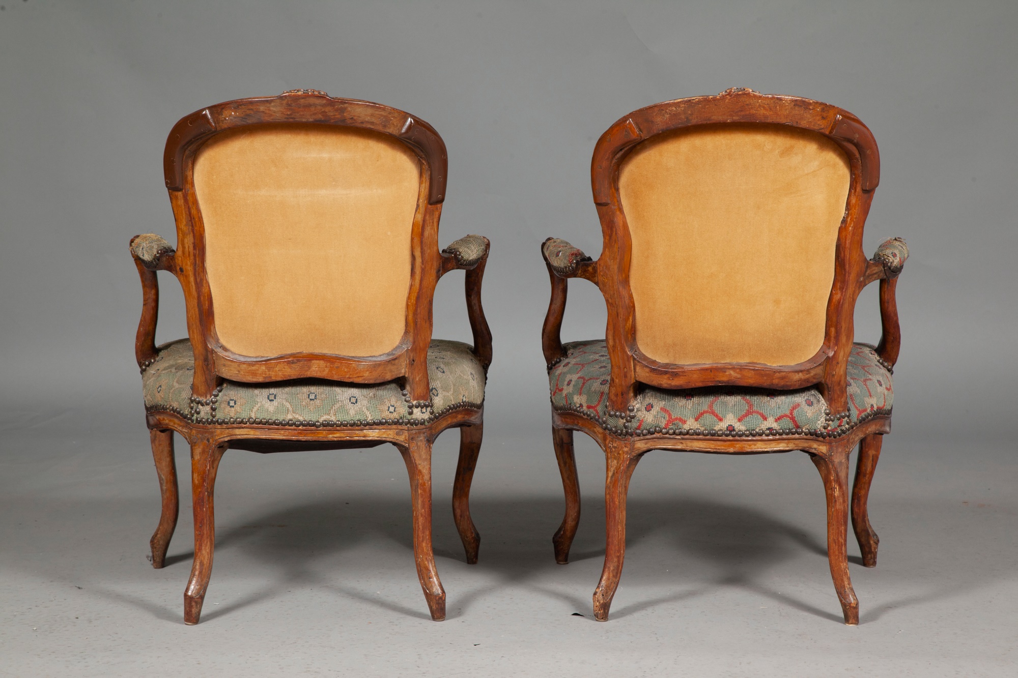 Assembled Group of Louis XV Needlework-Upholstered Beechwood Fauteuils - Image 4 of 8