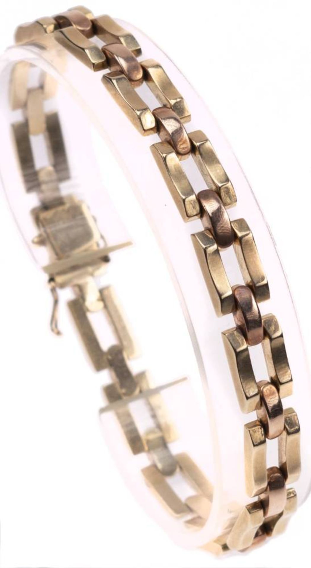 Armband, 585 Rosé- und Gelbgold, L. 20cm, ca. 14,53g. - Bild 2 aus 6