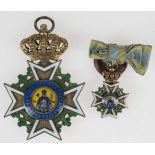 Sachsen, Militär St. Heinrichs-Orden, Ritterkreuz, Silber vergoldet, emailliert, mit beweglicher