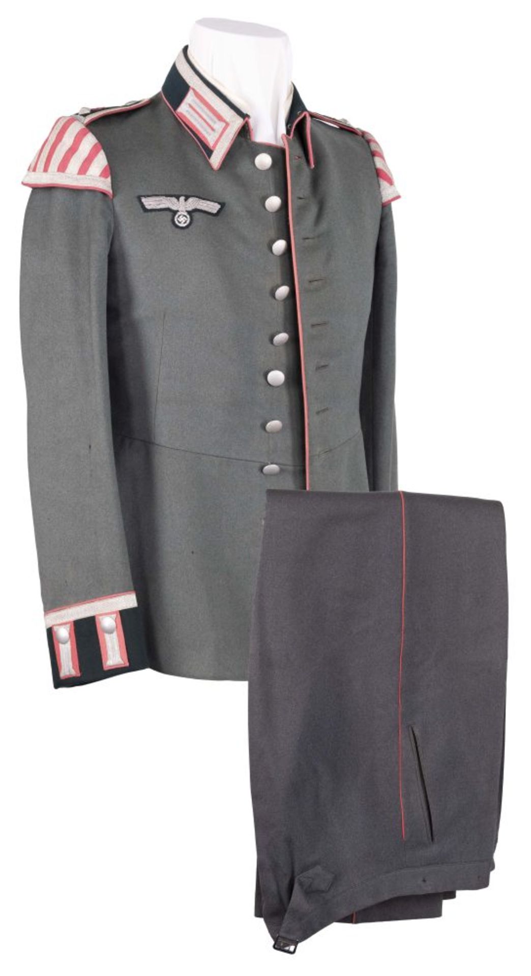 Wehrmacht Heer, Paraderock, Eigentumsstück eines Feldwebels einer Panzerjäger Schule, Musikzug, - Bild 2 aus 34