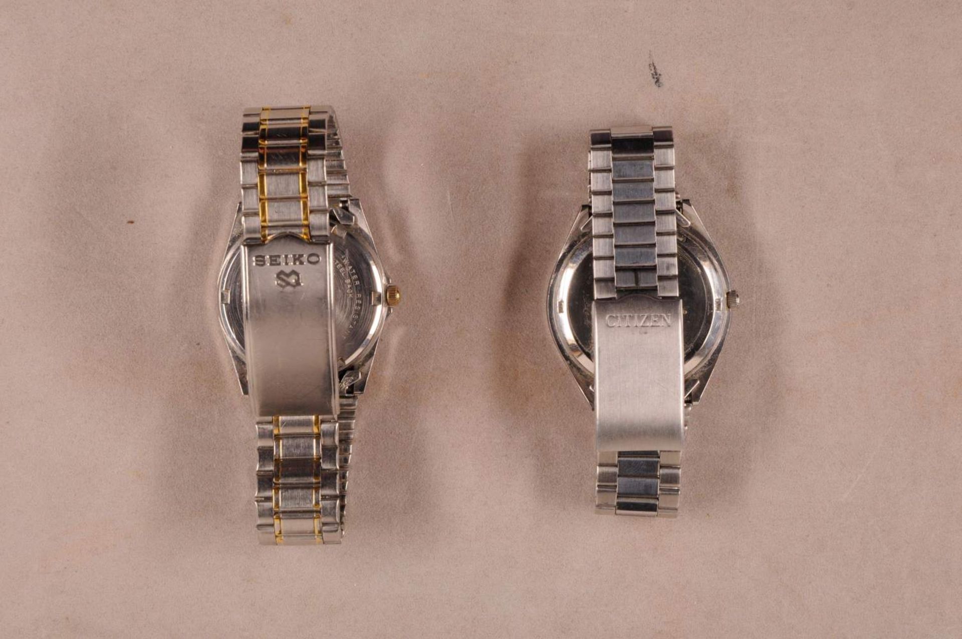 Lot 7 Armbanduhren Edelstahl/Metall/Kunststoff, tlw. vergoldet, bestehend aus: Seiko, Citizen, - Bild 9 aus 10