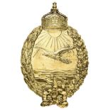 Abzeichen für Marine-Flugzeugführer für Landflugzeuge (1915-1919), Bronze vergoldet, auf Nadel "H.