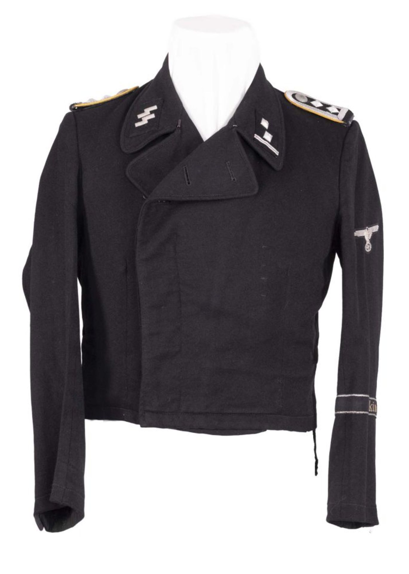 Waffen-SS, Feldbluse/Panzerjacke der schwarzen Sonderbekleidung für einen Hauptscharführer der - Bild 18 aus 30