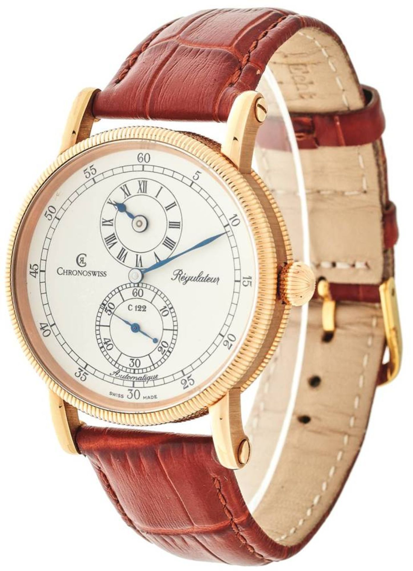 Chronoswiss Regulateur CH122 Herren Armbanduhr. Ca. 37mm, 750er Rosé/Rotgold, Automatik, 30 - Bild 2 aus 12