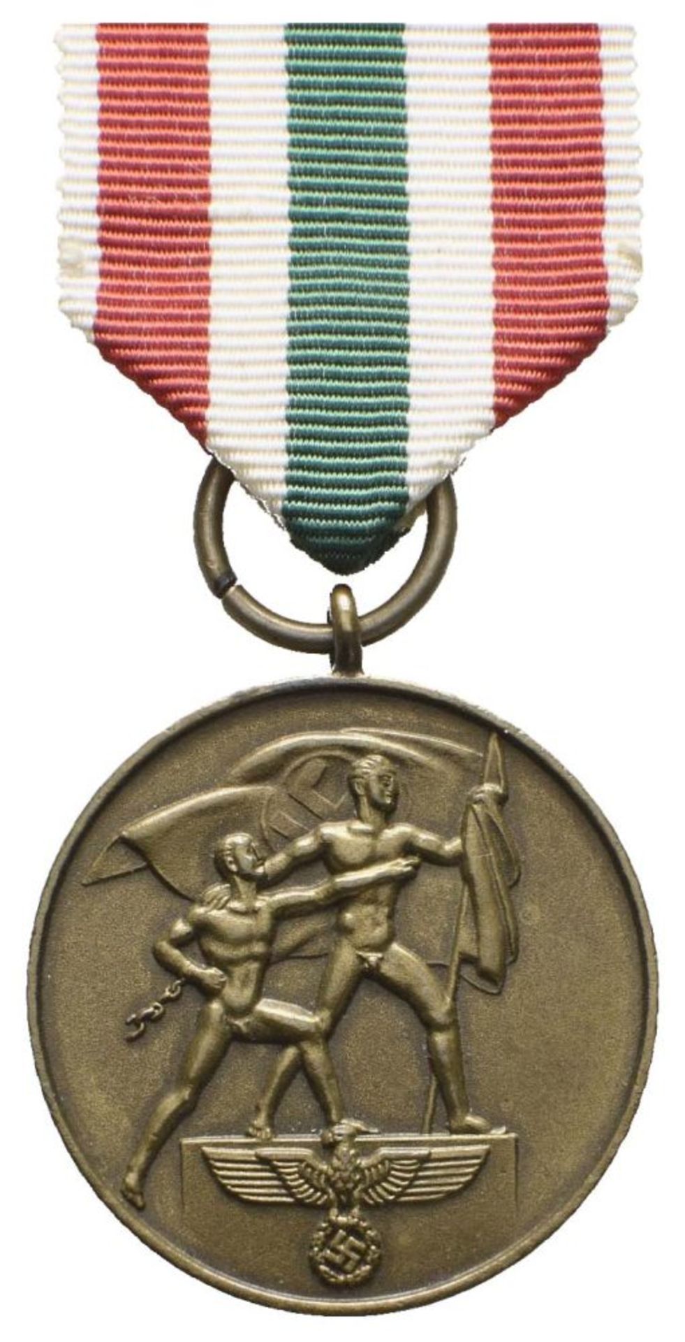 Medaille zur Erinnerung an die Heimkehr des Memellandes (1939-1940), am Band, broschiert, OEK