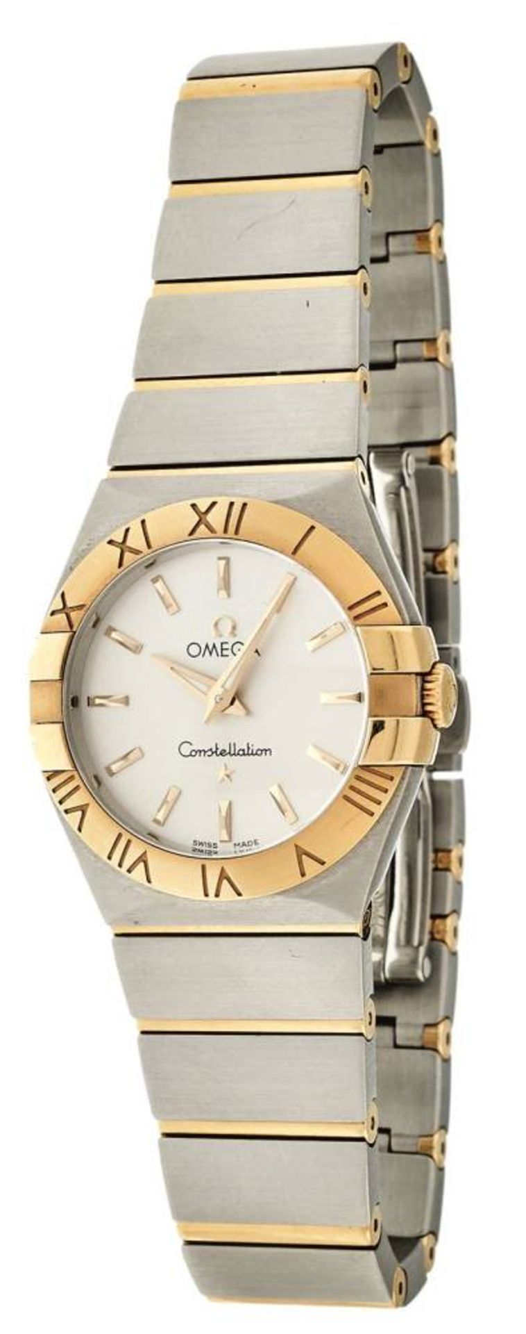 Omega Constellation Damen Armbanduhr. Ca. 28mm, Edelstahl, entspiegeltes Saphirglas, Quarz, Ref.-