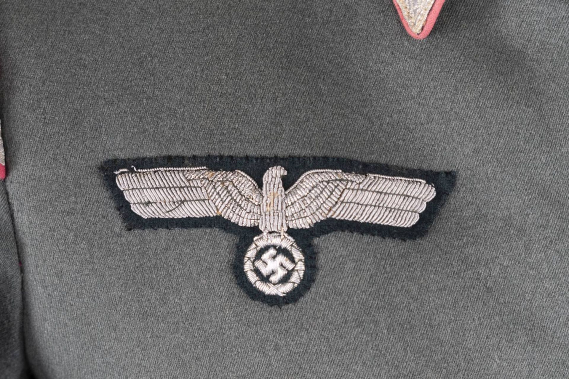 Wehrmacht Heer, Paraderock, Eigentumsstück eines Feldwebels einer Panzerjäger Schule, Musikzug, - Bild 32 aus 34