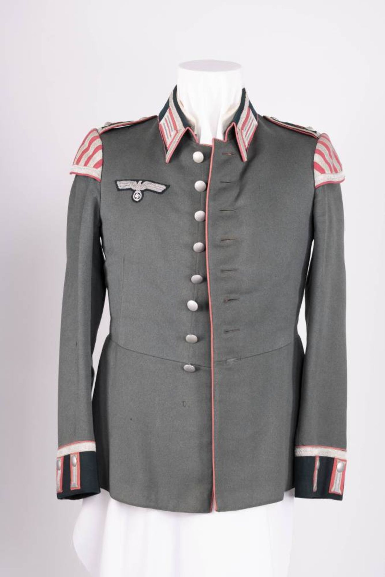 Wehrmacht Heer, Paraderock, Eigentumsstück eines Feldwebels einer Panzerjäger Schule, Musikzug, - Bild 19 aus 34