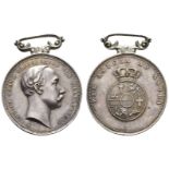 Mecklenburg-Schwerin, silberne Medaille, Friedrich Franz III., für Zivilpersonen,1885-1918, OEK