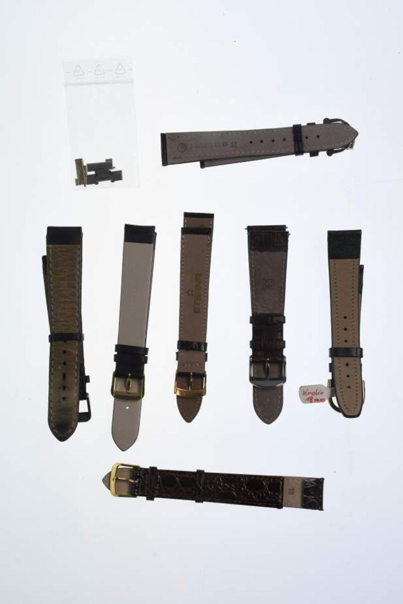 Sammlung verschiedener Ersatz-Armbänder. Die meisten mit Dornschließe, darunter Maurice Lacroix, - Bild 7 aus 8