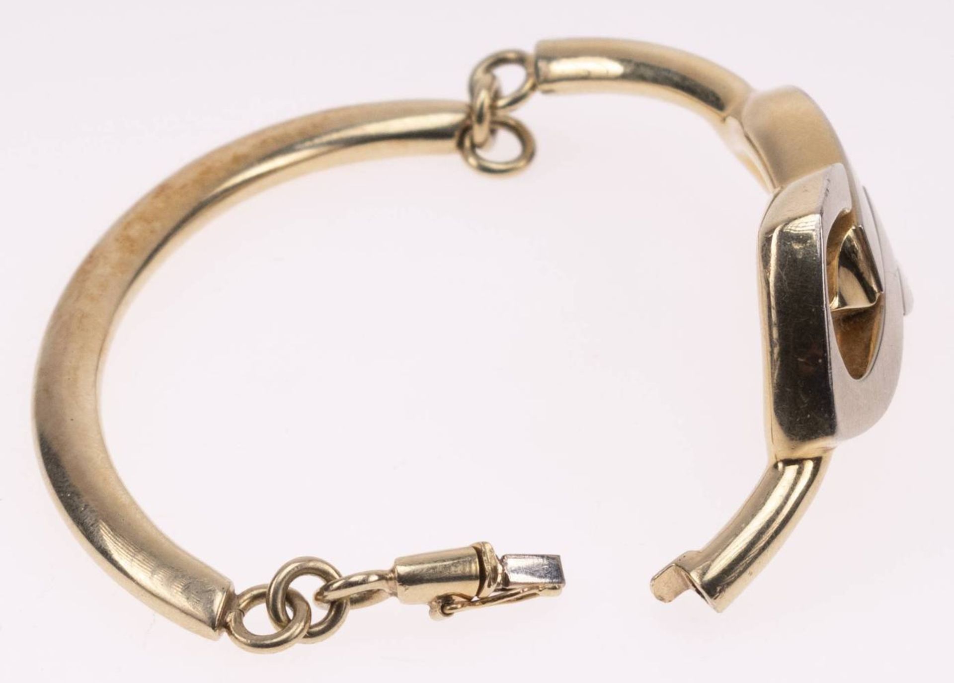 Armband, 585 Gelbgold, Innendurchmessser ca. 5x6,5cm, mit Gebrauchspuren, ca. 25,08g. - Bild 4 aus 6
