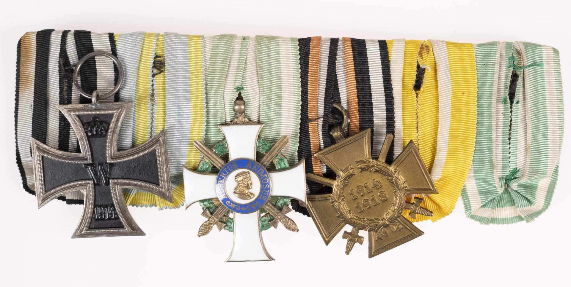 Ordensspange mit ehemals 6 Auszeichnungen, jetzt nur noch dabei Preußen Eisernes Kreuz 1914 2. - Image 2 of 4
