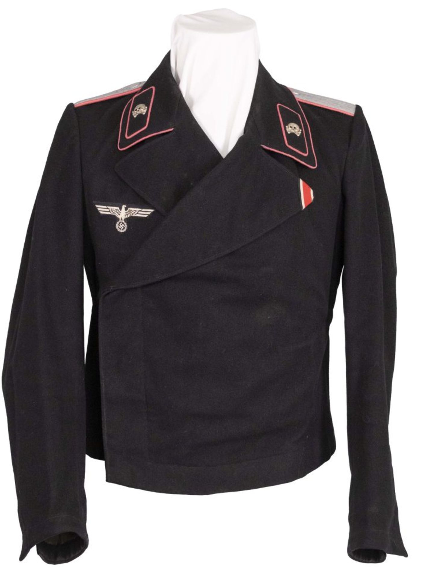 Wehrmacht Heer, Feldbluse/Panzerjacke 1. Modell der schwarzen Sonderbekleidung für einen Leutnant - Bild 19 aus 34