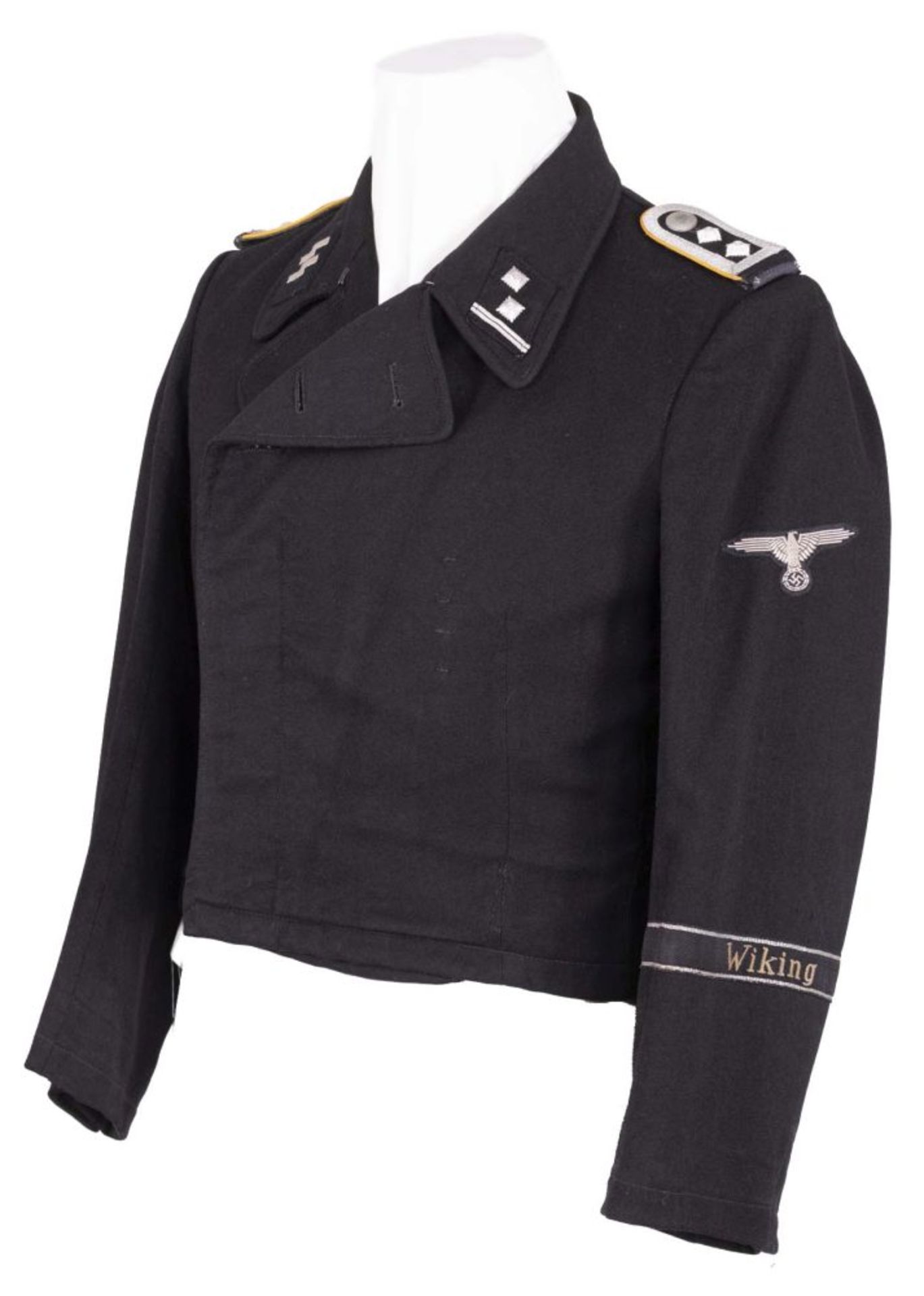 Waffen-SS, Feldbluse/Panzerjacke der schwarzen Sonderbekleidung für einen Hauptscharführer der - Bild 16 aus 30