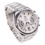 Tag Heuer Grand Carrera Herren Armbanduhr. Ca. 43mm, Edelstahl, Automatik. Weißes Ziffernblatt mit