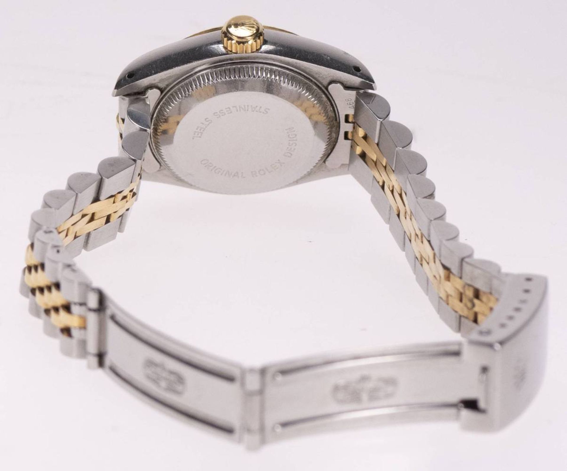 Rolex Datejust Damen-Armbanduhr. Ca. 26mm, Edelstahl, Automatik. Silberfarbendes Ziffernblatt mit 10 - Bild 4 aus 6