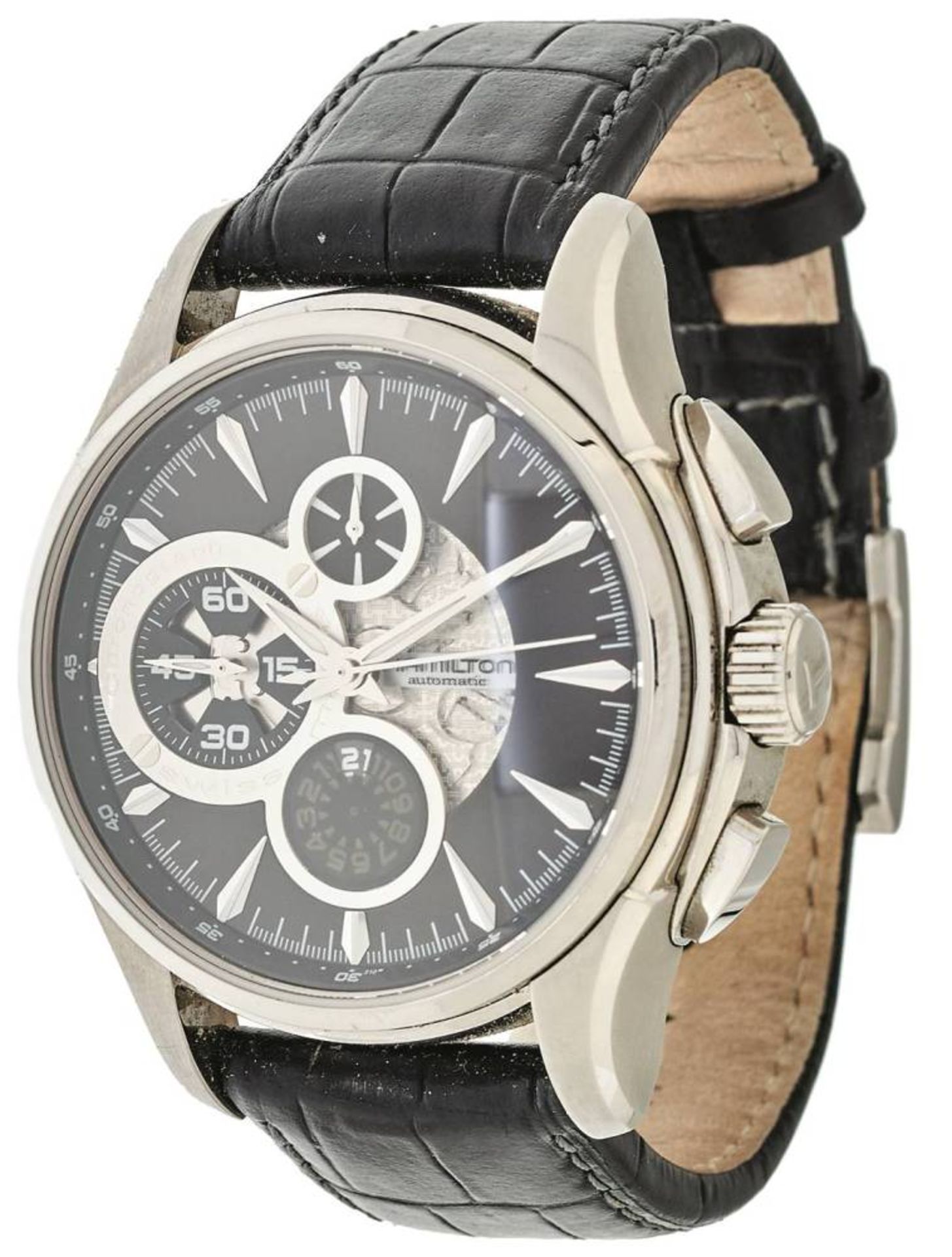 Hamilton Jazzmaster Open Secret Herren Chronograph. Ca. 44m, Edelstahl, Automatik, Kaliber Valjoux - Bild 2 aus 12