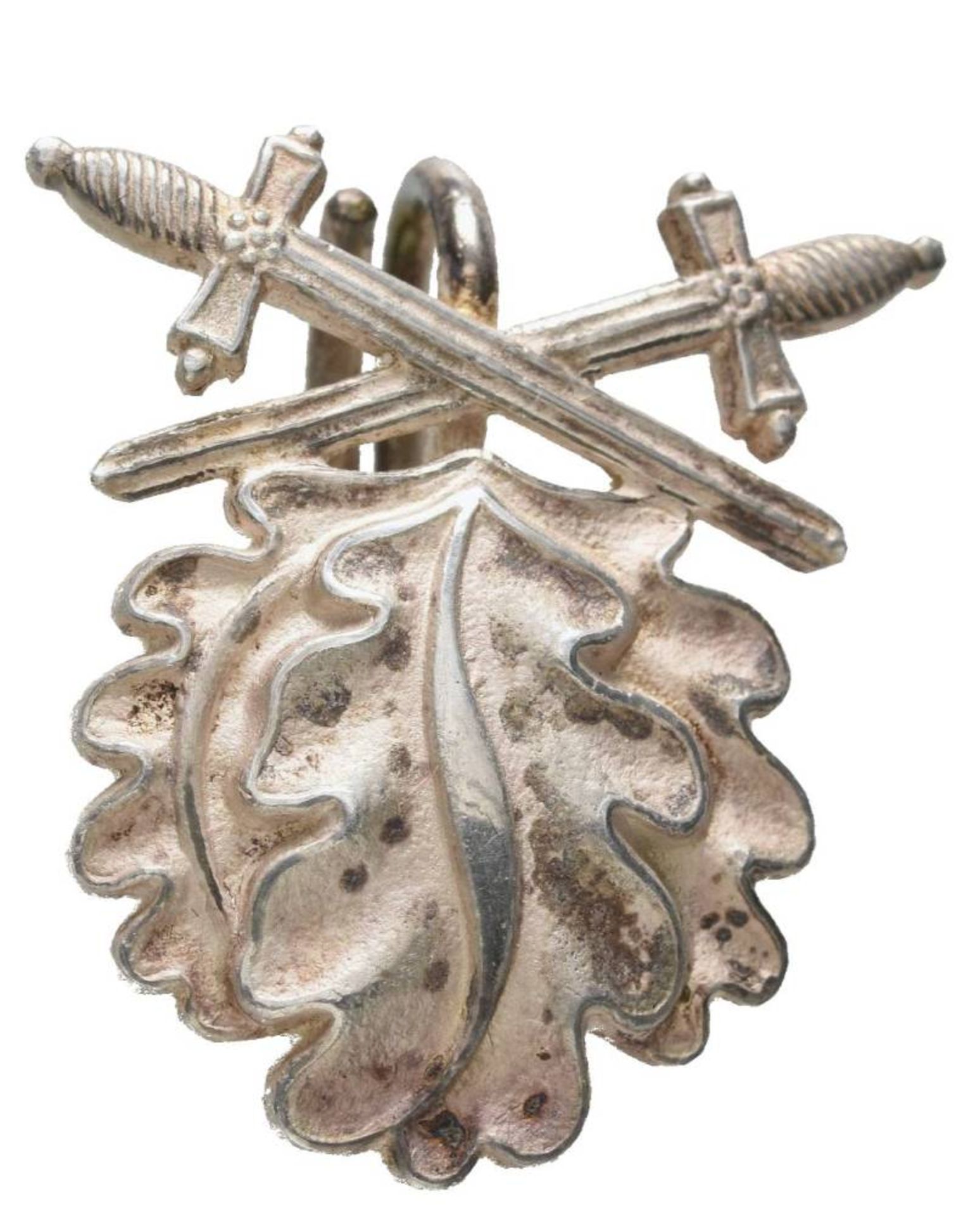 Eichenlaub mit Schwertern zum Ritterkreuz des Eisernen Kreuzes 1939, Silber rückseitig "900" gepunzt