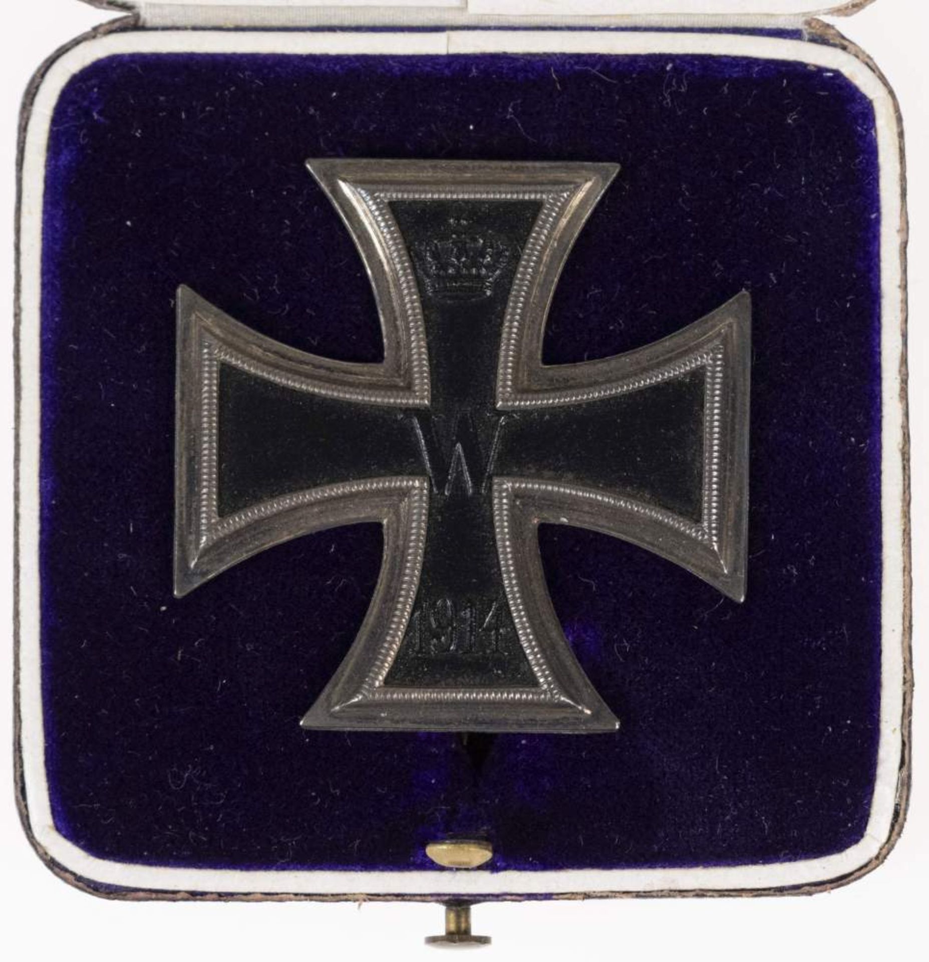 Preußen, Eisernes Kreuz 1914, 1. Klasse, flache Form, mit Herstellerzeichen "WS" für die Firma