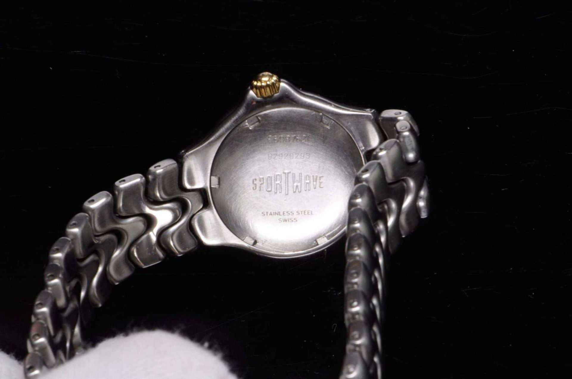 Ebel Sportwave Damen Armbanduhr. Ca. 28mm, Edelstahl, Quarz. Cremefarbenes Ziffernblatt mit - Bild 8 aus 10