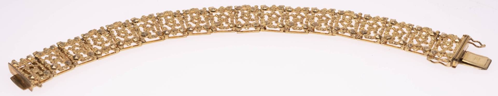 Armband, 333 Gold, Goldschmiedearbeit gemarkt A.D, doppelte Sicherheitsacht, L. ca. 19cm, ca. 24, - Image 6 of 6