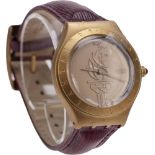 Swatch Irony, Herren-Armbanduhr, ca. 36,7 mm, 750er Gold, Handaufzug, mattgoldenes Ziffernblatt
