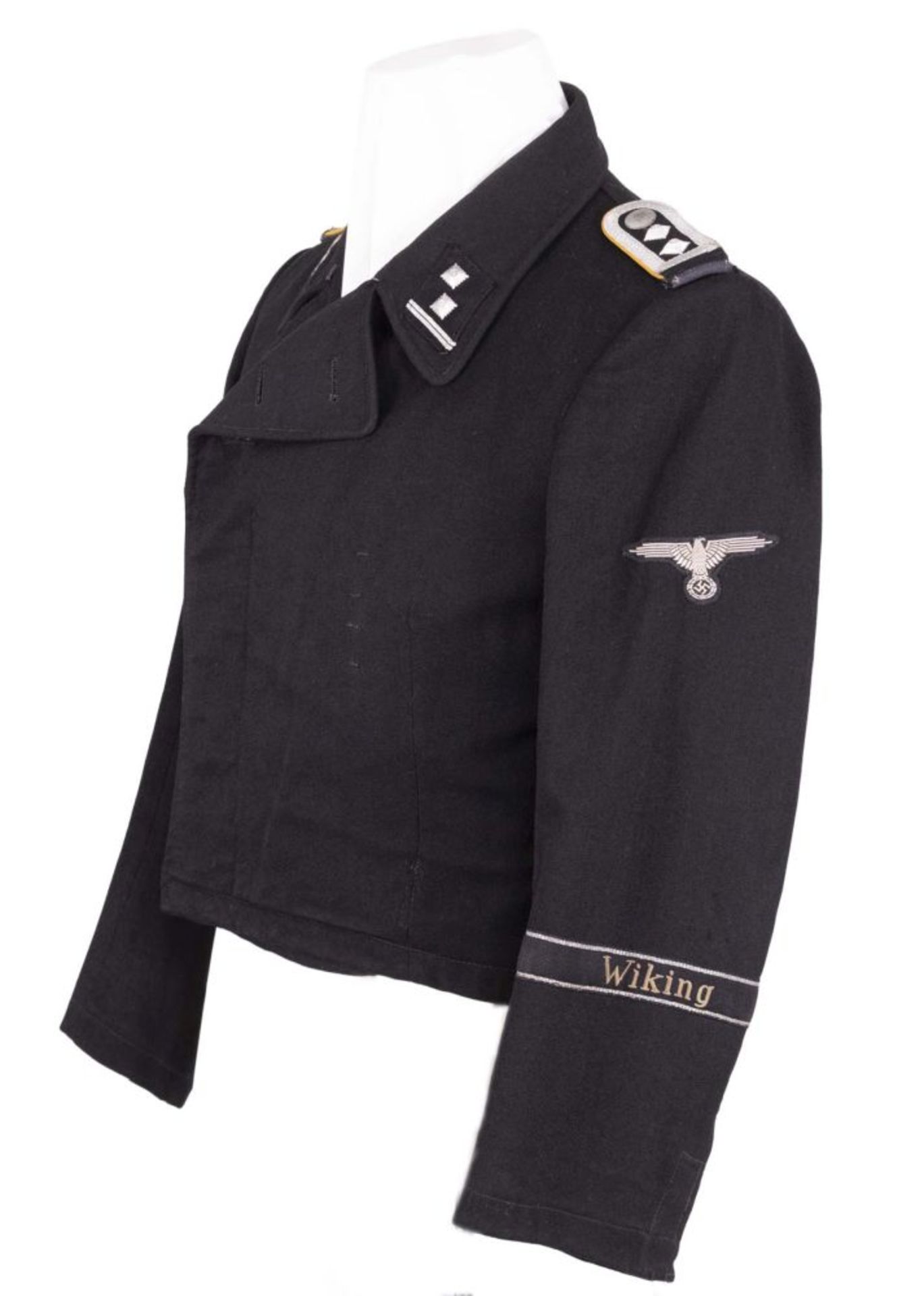 Waffen-SS, Feldbluse/Panzerjacke der schwarzen Sonderbekleidung für einen Hauptscharführer der
