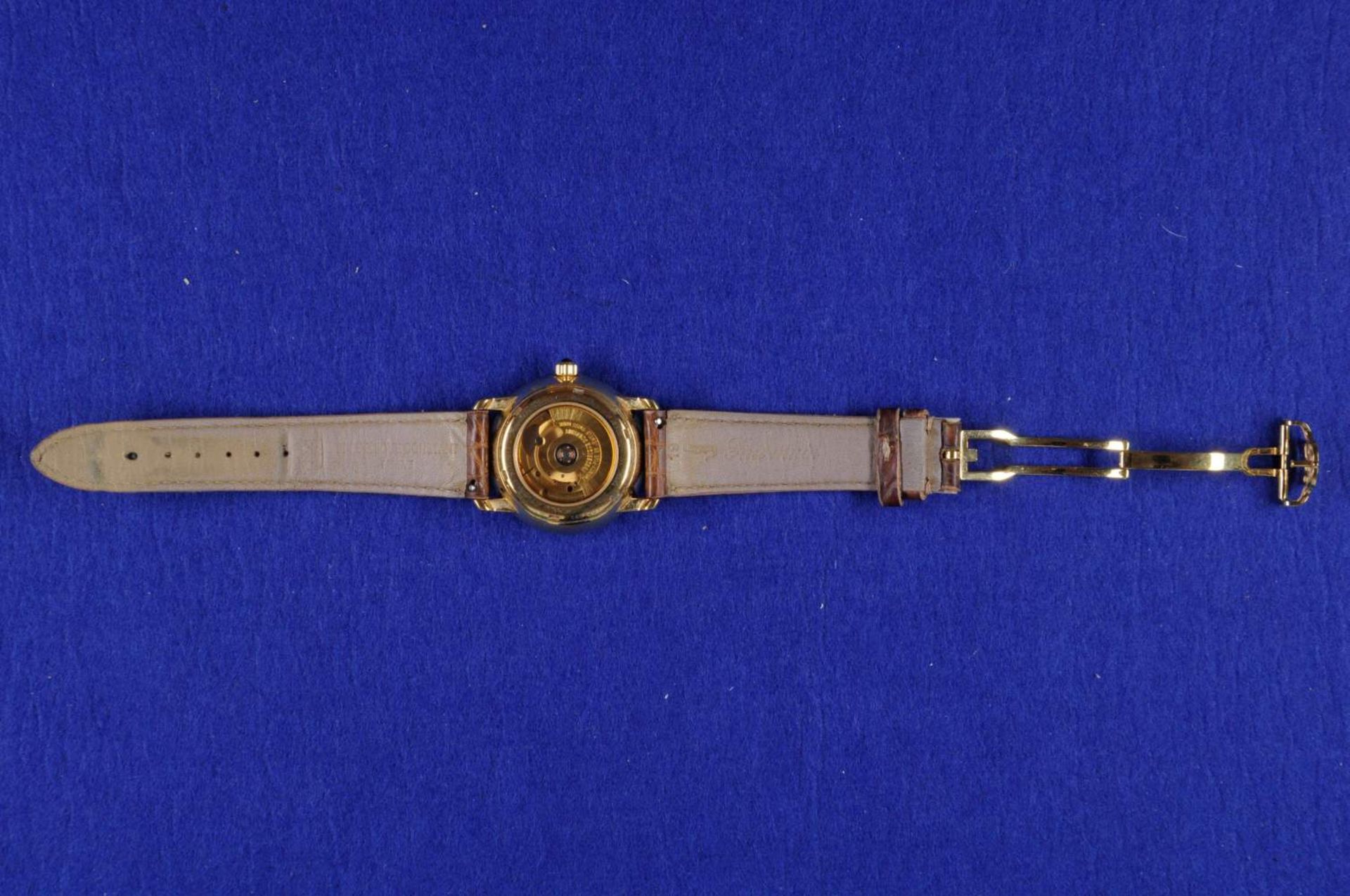 Frederique Constant Double Heart Beat Damen Armbanduhr. Ca. 34mm, Edelstahl vergoldet, Lünette mit - Bild 3 aus 4