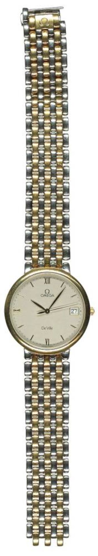 Armbanduhr Omega de Ville, unisex , bicolor ca. 33mm, mit Datumsanzeige und Gliederarmband, Nr.
