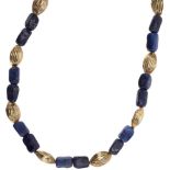 Lapis Lazuli Kette und Armband, endlose Kette Länge ca. 64cm, Armband Länge ca. 20 cm, ings. 44
