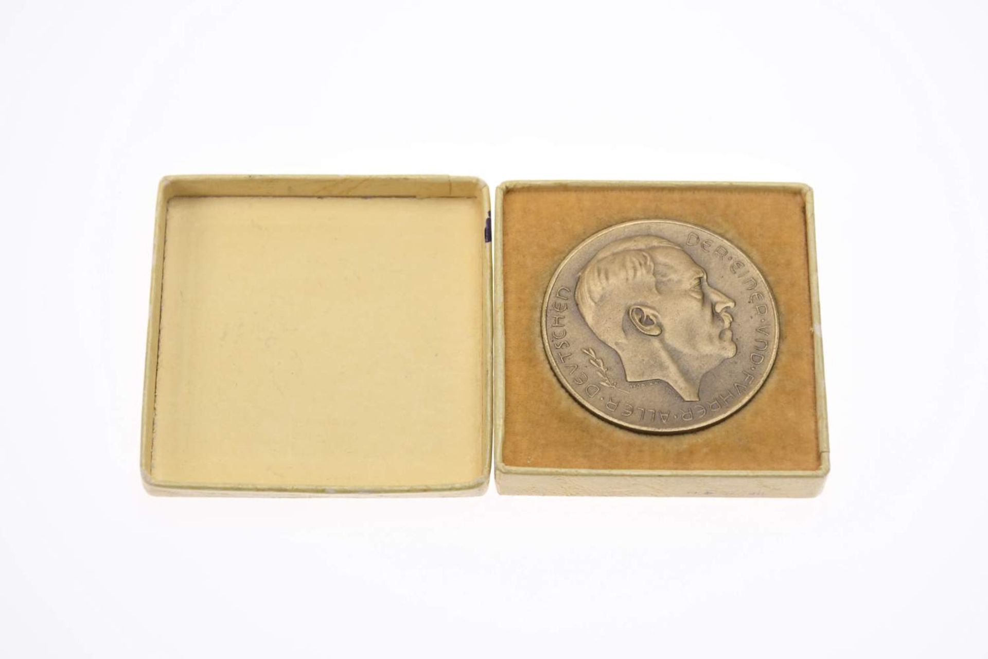 Bronzemedaille (18,75 g, 36 mm), 1938, von Hanisch-Concee, auf das Münchner Abkommen, Av: Kopf