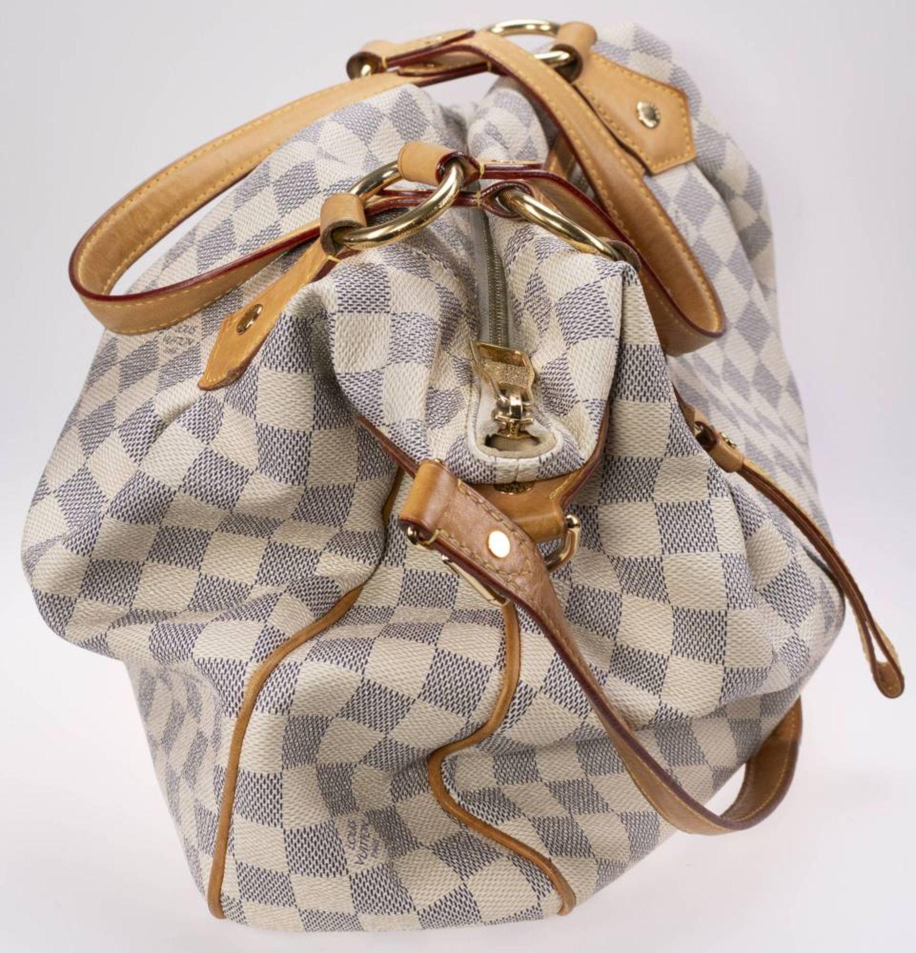 Louis Vuitton Tasche Evora MM Damier Azur, beige Farbe, Canvas und Naturkalbsleder, Metall - Bild 4 aus 6