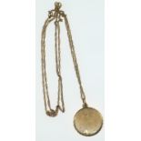 10ct gold Libra pendant with a 10ct gold twist chain. Chain length 460mm. Gross weight 2.94g 
