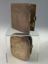 Two George V silver cigarette cases, comprising one engine turned cigarette case, Mappin & Webb Ltd,